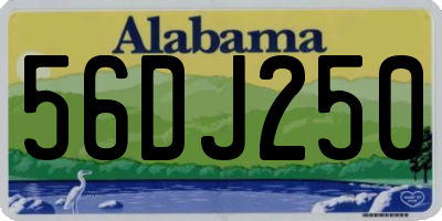 AL license plate 56DJ250