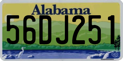 AL license plate 56DJ251