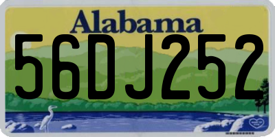 AL license plate 56DJ252