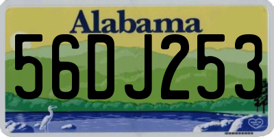 AL license plate 56DJ253