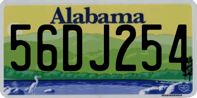 AL license plate 56DJ254