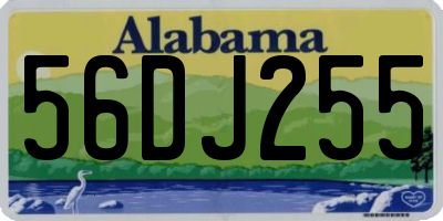 AL license plate 56DJ255