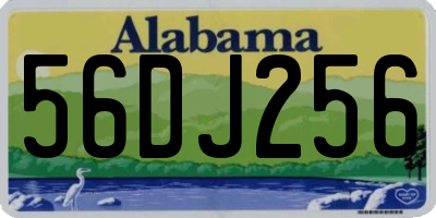 AL license plate 56DJ256