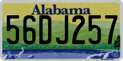 AL license plate 56DJ257