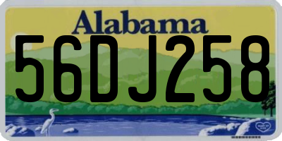 AL license plate 56DJ258