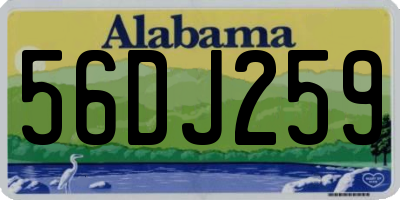 AL license plate 56DJ259