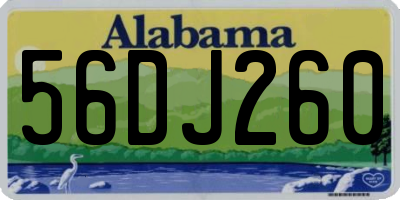 AL license plate 56DJ260