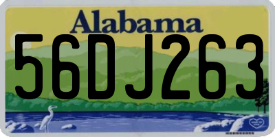 AL license plate 56DJ263