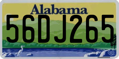 AL license plate 56DJ265