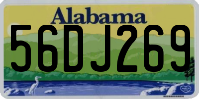 AL license plate 56DJ269
