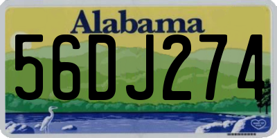 AL license plate 56DJ274