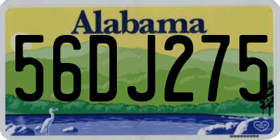 AL license plate 56DJ275