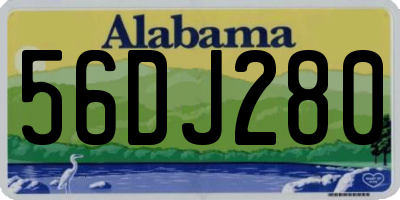 AL license plate 56DJ280