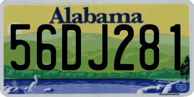 AL license plate 56DJ281