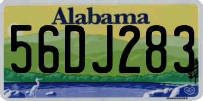 AL license plate 56DJ283