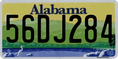 AL license plate 56DJ284