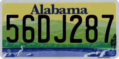 AL license plate 56DJ287
