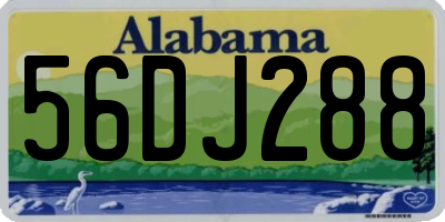 AL license plate 56DJ288