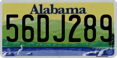 AL license plate 56DJ289