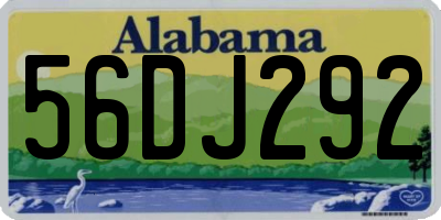 AL license plate 56DJ292