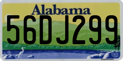 AL license plate 56DJ299