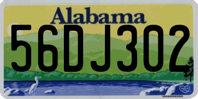 AL license plate 56DJ302