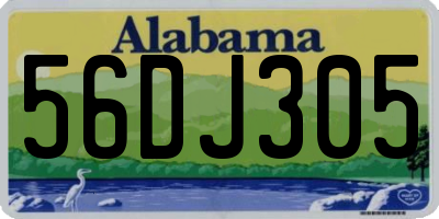 AL license plate 56DJ305
