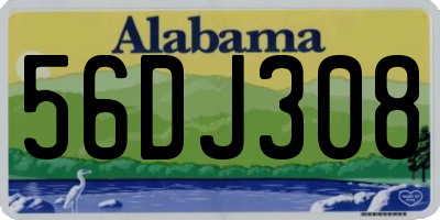 AL license plate 56DJ308