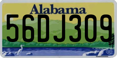 AL license plate 56DJ309