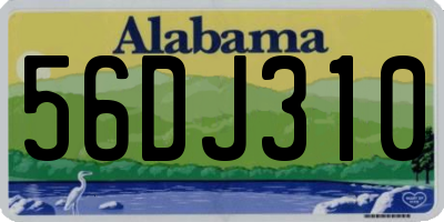 AL license plate 56DJ310
