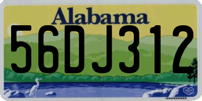 AL license plate 56DJ312