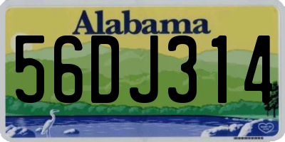 AL license plate 56DJ314