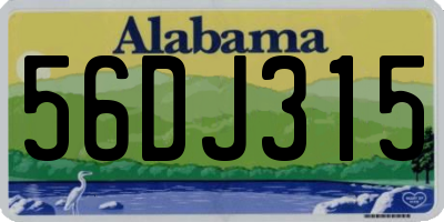 AL license plate 56DJ315