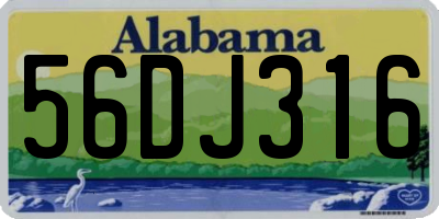 AL license plate 56DJ316