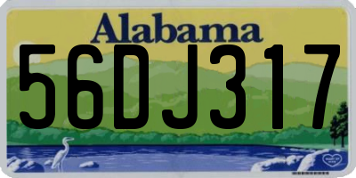 AL license plate 56DJ317