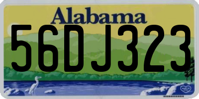 AL license plate 56DJ323