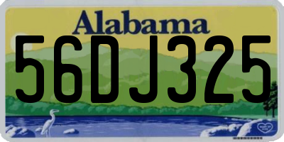 AL license plate 56DJ325