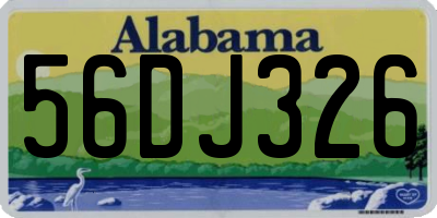 AL license plate 56DJ326