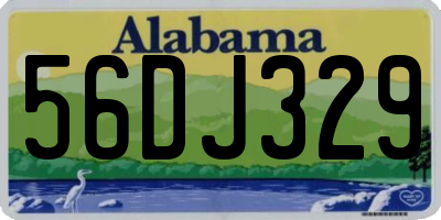 AL license plate 56DJ329
