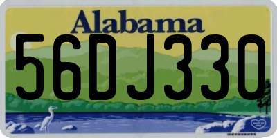AL license plate 56DJ330