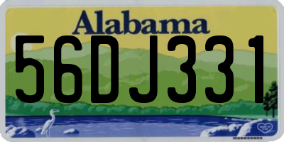AL license plate 56DJ331