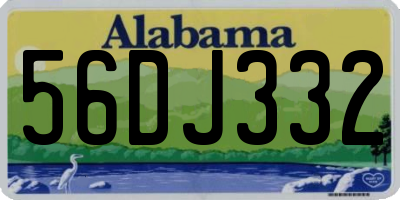 AL license plate 56DJ332