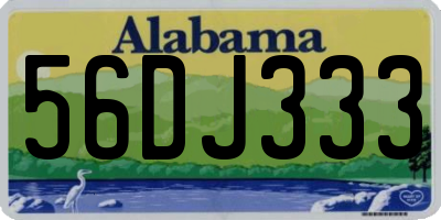AL license plate 56DJ333