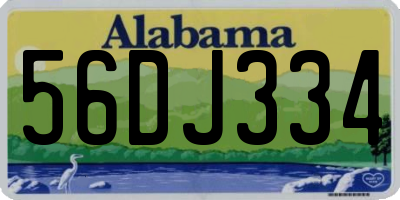 AL license plate 56DJ334