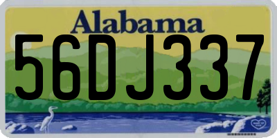AL license plate 56DJ337