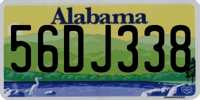 AL license plate 56DJ338