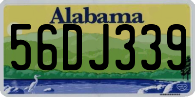 AL license plate 56DJ339