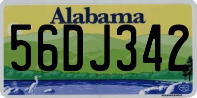 AL license plate 56DJ342