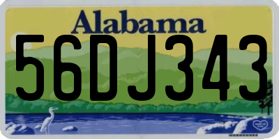 AL license plate 56DJ343