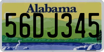 AL license plate 56DJ345